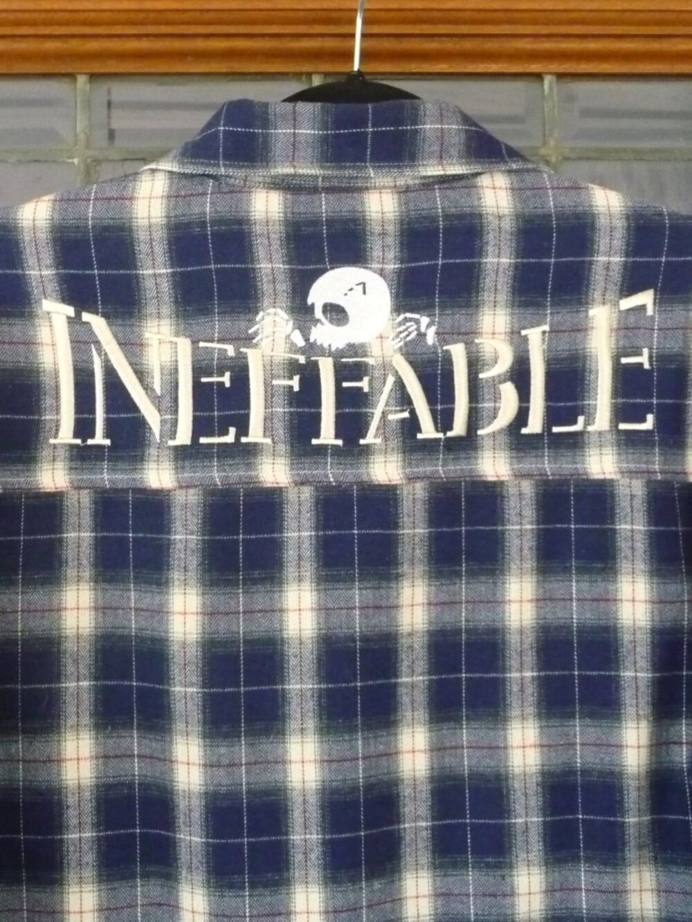 INEFFABLE SKULL Flannel Shirt Skeleton Plaid XL